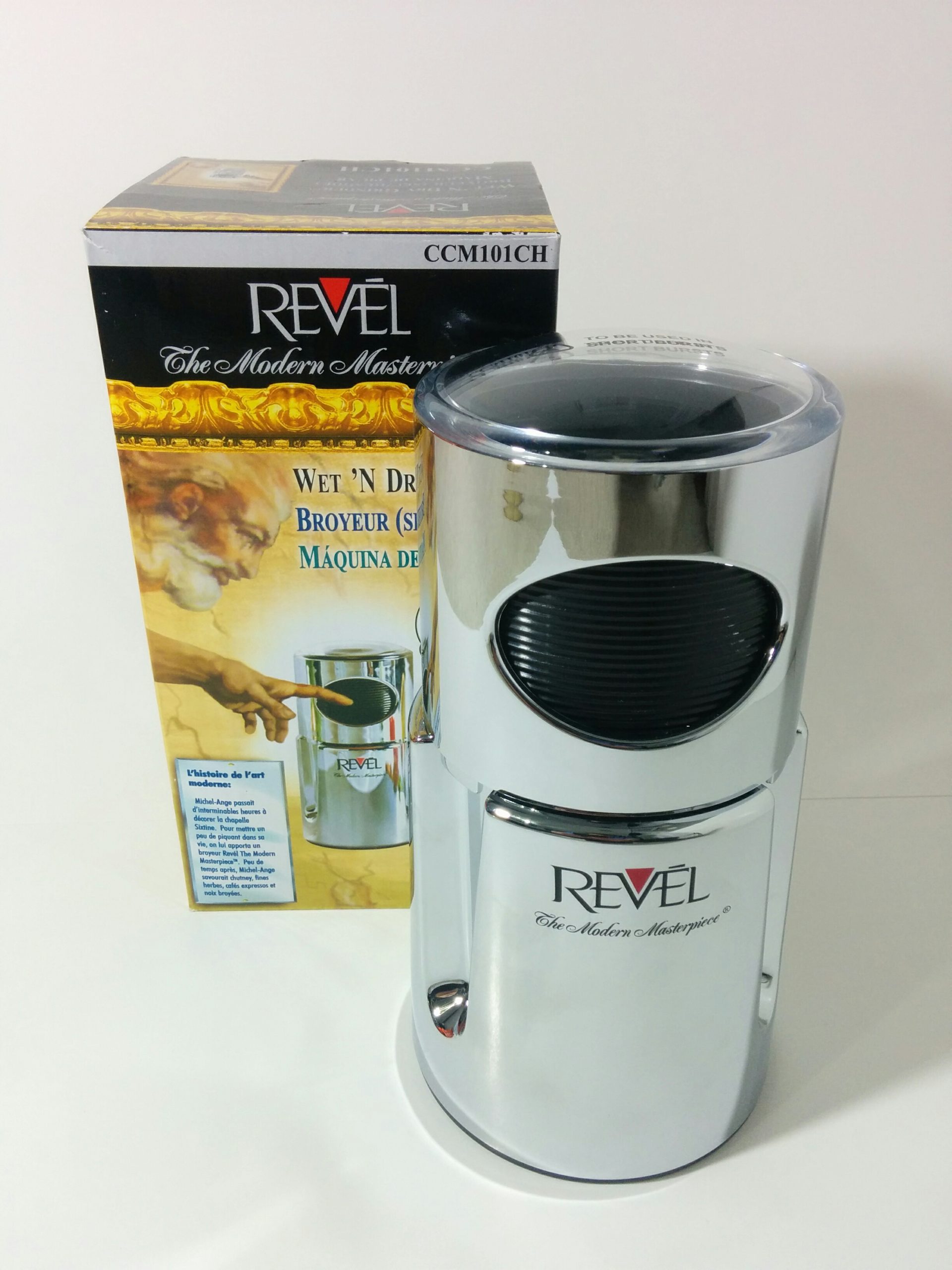 Not for USA 220 Volts Revel CCM104 White Wet and Dry Coffee Spice Grinder 